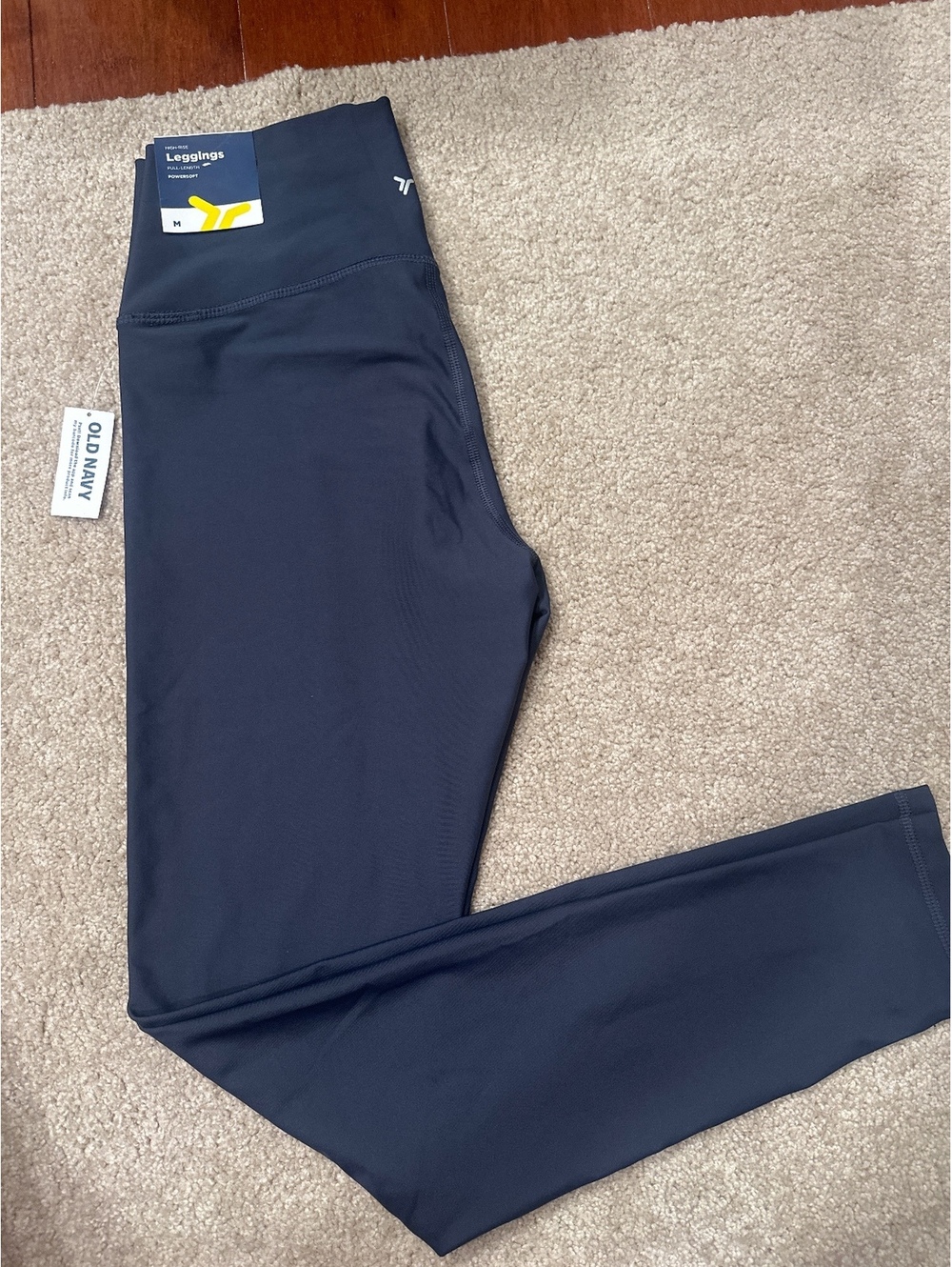 (4)Old Navy Active High-Rise Full-Length Leggings Powersoft Go-Dry Medium